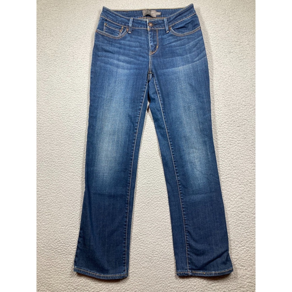Levis Jeans Womens 6/28 Blue Bold Curve Classic Straight‎ Mid Rise Stretch Denim